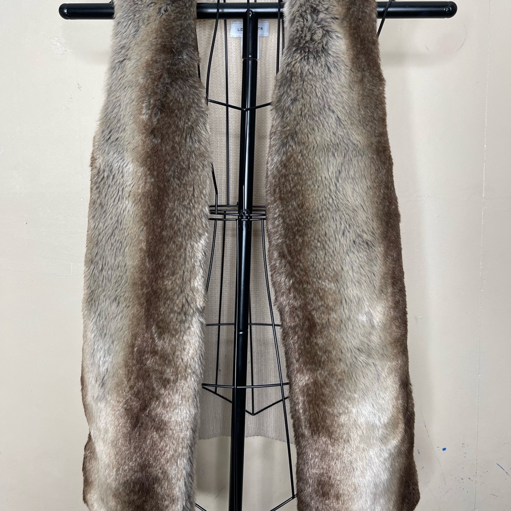 Luxurious Faux Brown Fur & Tan Knicks Back With Pockets Vest